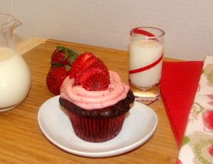 Chocolate Strawberry Cupcakes