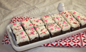 Espresso Brownies with White Chocolate Frosting