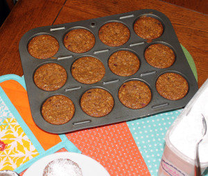 The baked muffins.