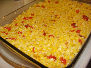 Creamed Corn before baking.