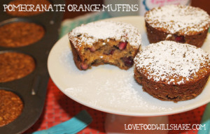 Pomegranate Orange Muffins